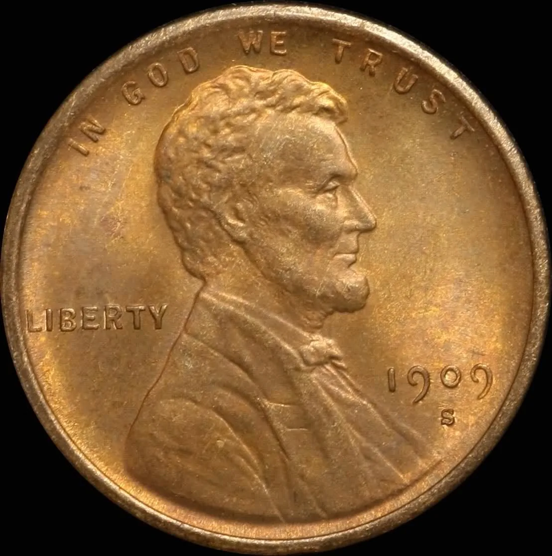1909-S VDB Lincoln cent, front