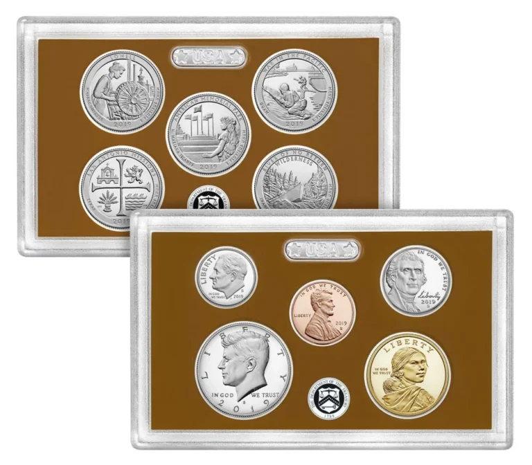 2019 U.S. Mint proof set in its plastic case