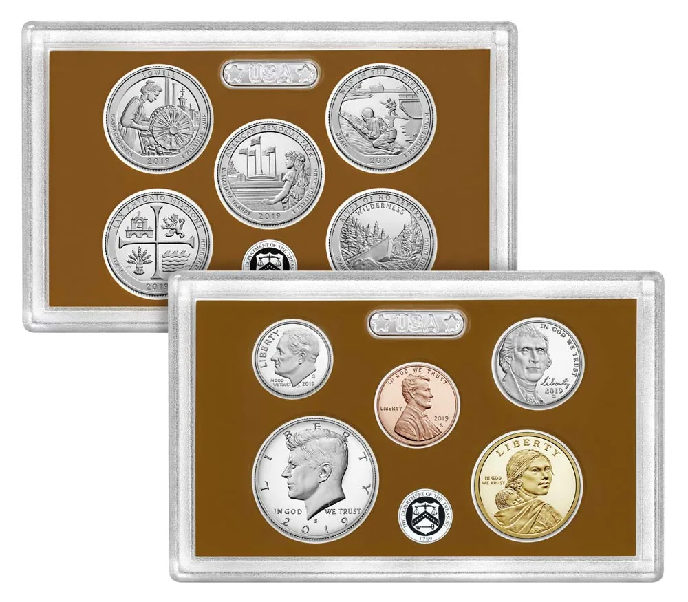2019 U.S. Mint proof set in its plastic case