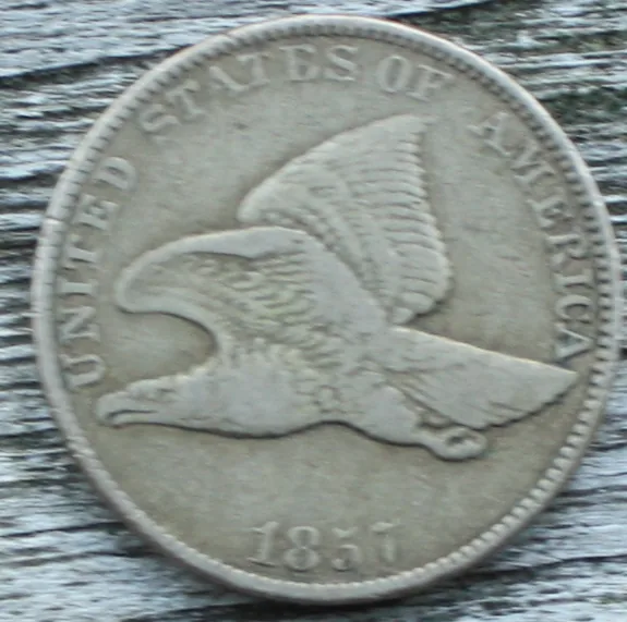 1857 Flying Eagle cent, front